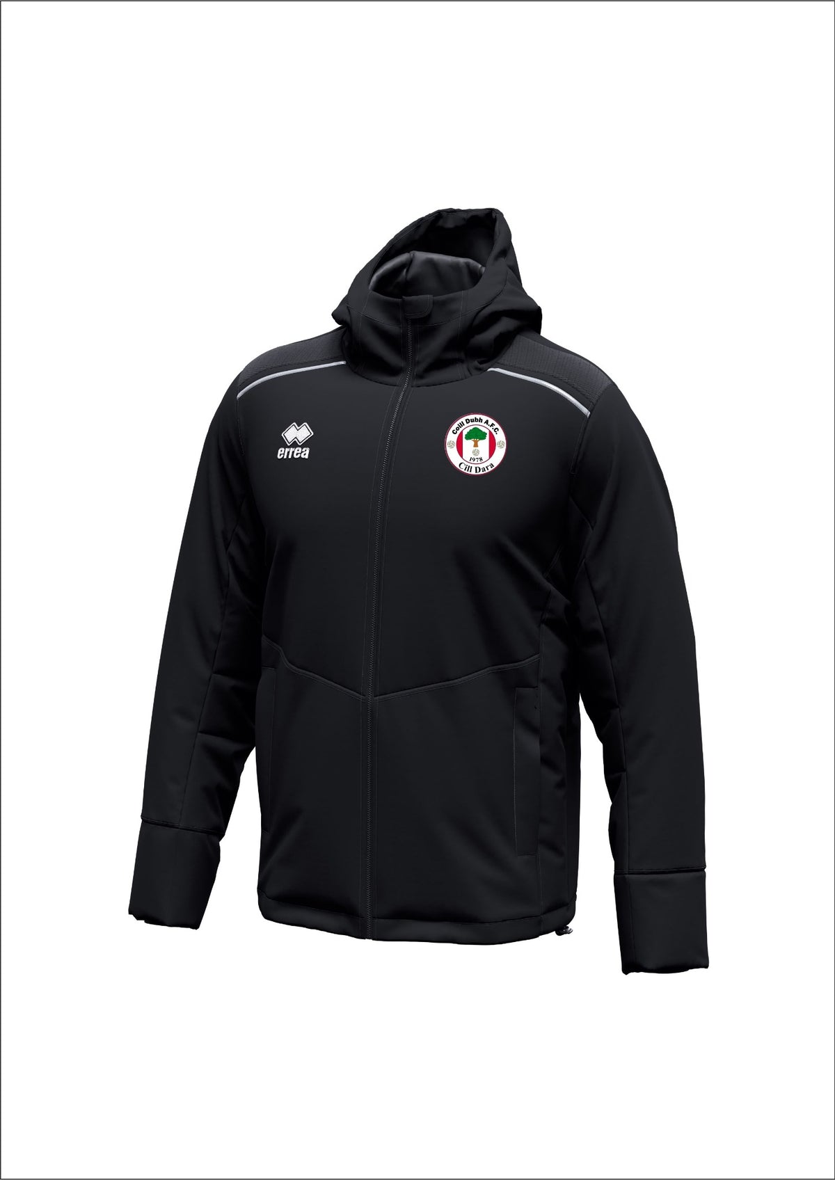 Coill Dubh AFC black Errea Babylon jacket