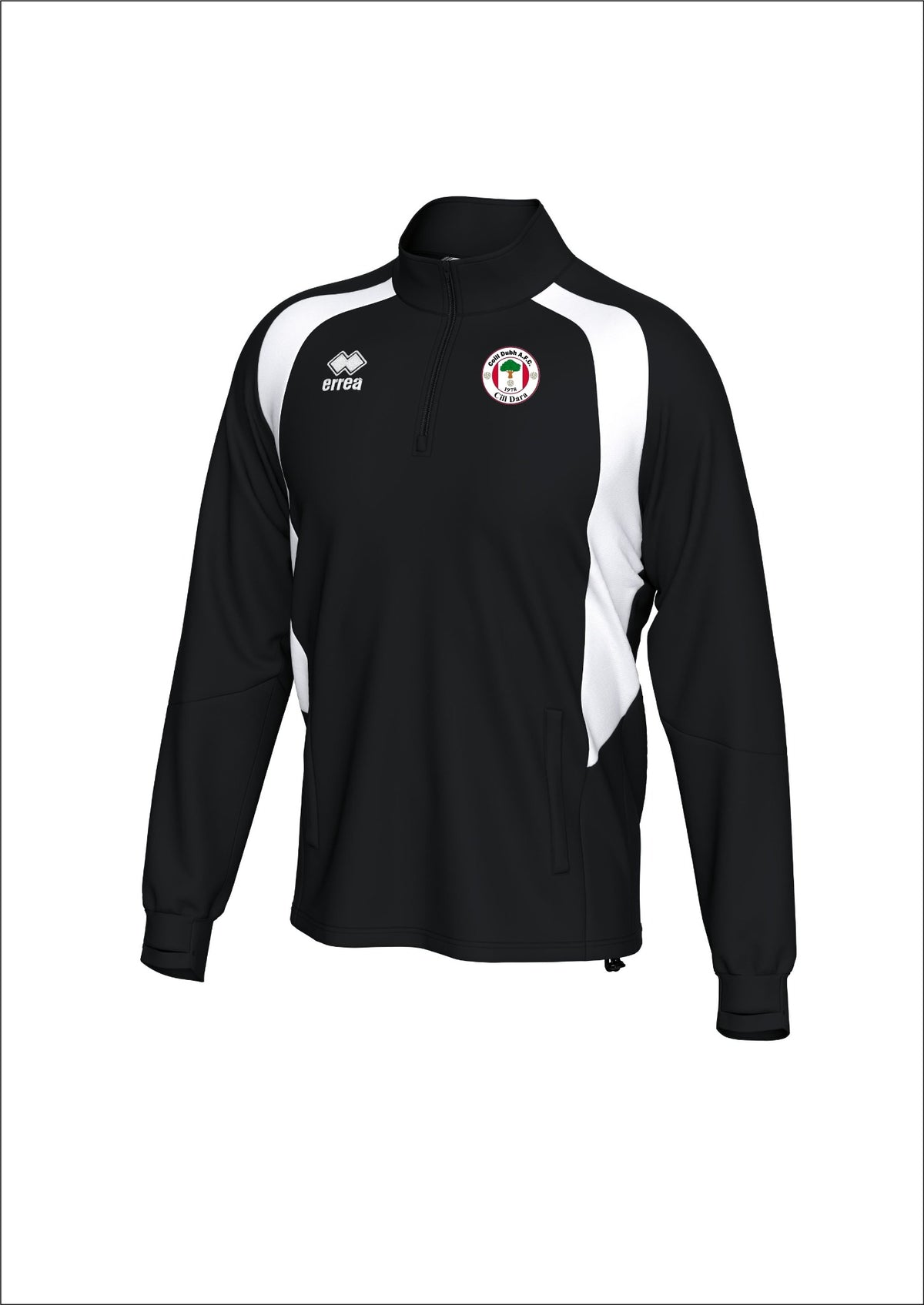 Coill Dubh AFC black and white quarter zip tracksuit top