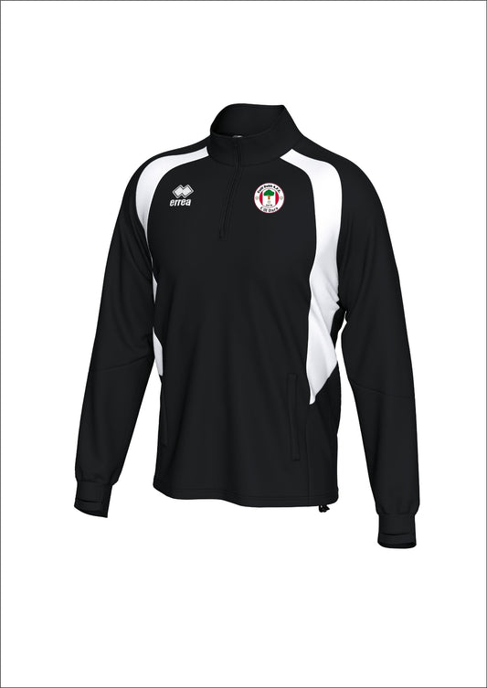 Coill Dubh AFC black and white quarter zip tracksuit top